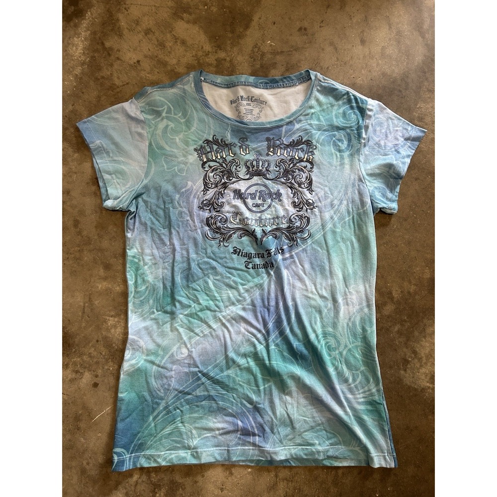 Hard Rock Couture XXL‎ 100% Cotton Y2K Juicy Blue Niagara Falls Canada